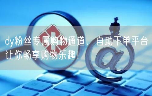 dy粉丝专属购物通道，自助下单平台让你畅享购物乐趣！