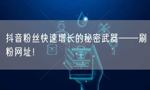 抖音粉丝快速增长的秘密武器——刷粉网址！