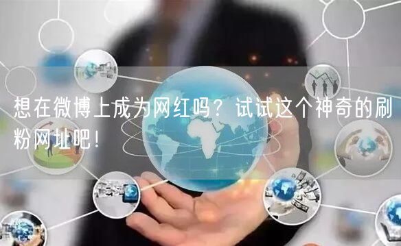 想在微博上成为网红吗？试试这个神奇的刷粉网址吧！