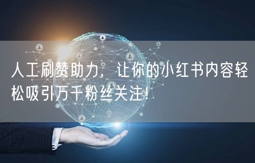 人工刷赞助力，让你的小红书内容轻松吸引万千粉丝关注！
