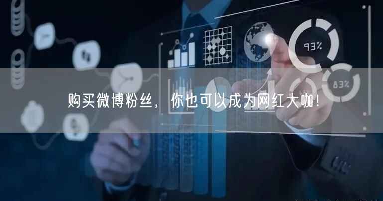 购买微博粉丝，你也可以成为网红大咖！