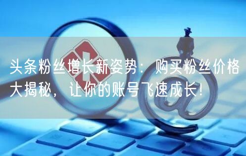 头条粉丝增长新姿势：购买粉丝价格大揭秘，让你的账号飞速成长！