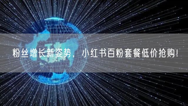 粉丝增长新姿势，小红书百粉套餐低价抢购！