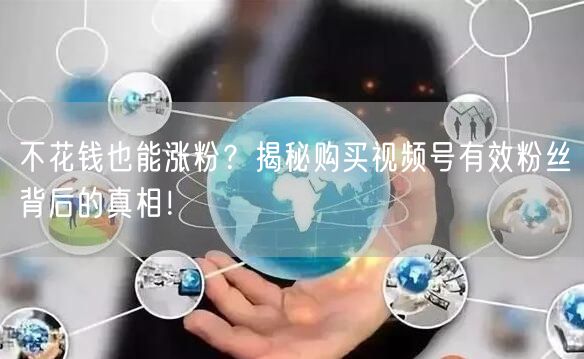 不花钱也能涨粉？揭秘购买视频号有效粉丝背后的真相！