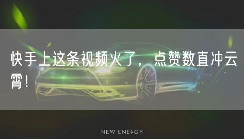 快手上这条视频火了，点赞数直冲云霄！