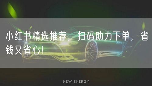 小红书精选推荐，扫码助力下单，省钱又省心！