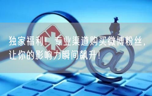 独家福利！专业渠道购买微博粉丝，让你的影响力瞬间飙升！