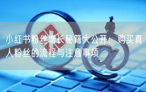 小红书粉丝增长秘籍大公开：购买真人粉丝的流程与注意事项