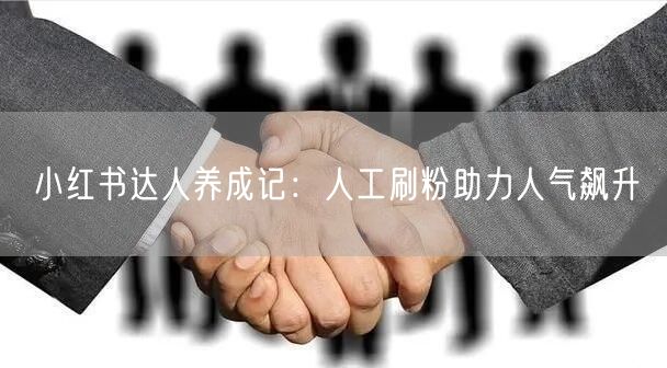 小红书达人养成记：人工刷粉助力人气飙升