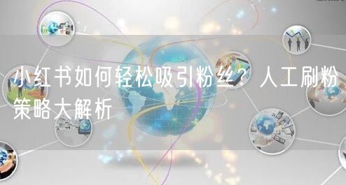小红书如何轻松吸引粉丝？人工刷粉策略大解析