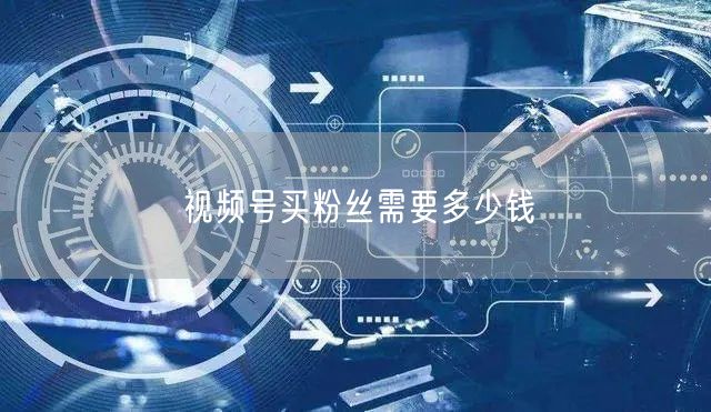 视频号买粉丝需要多少钱