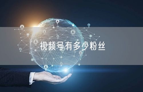 视频号有多少粉丝