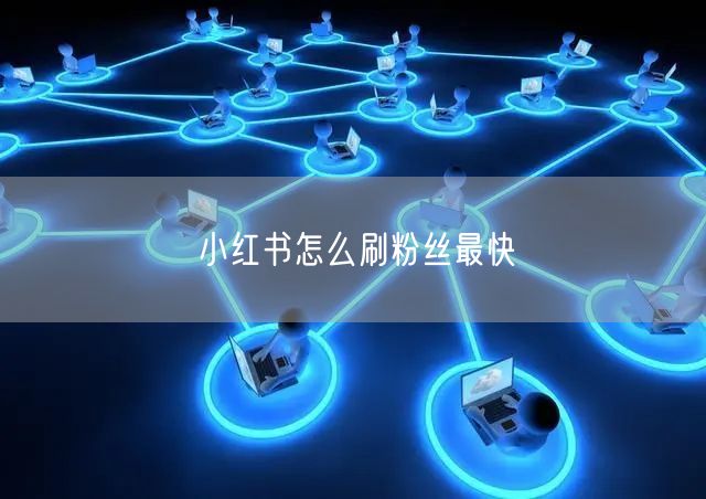 小红书怎么刷粉丝最快