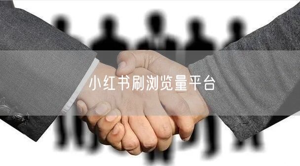 小红书刷浏览量平台