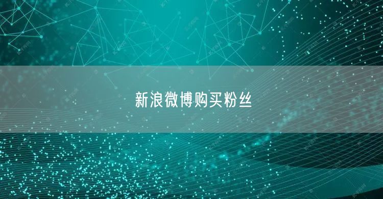 新浪微博购买粉丝