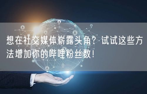 想在社交媒体崭露头角？试试这些方法增加你的哔哩粉丝数！