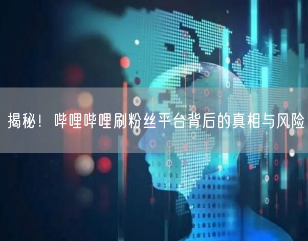 揭秘！哔哩哔哩刷粉丝平台背后的真相与风险