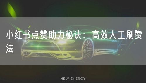 小红书点赞助力秘诀：高效人工刷赞法