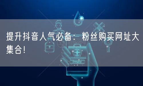 提升抖音人气必备：粉丝购买网址大集合！