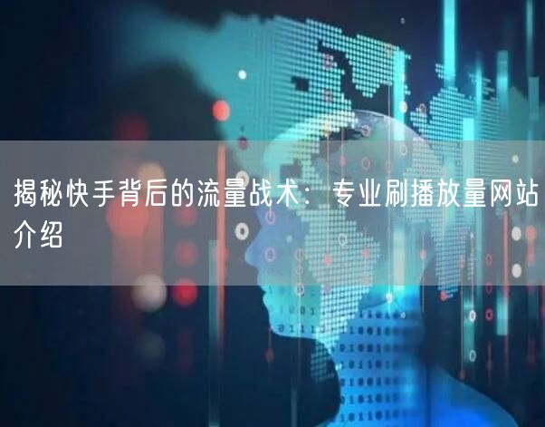 揭秘快手背后的流量战术：专业刷播放量网站介绍