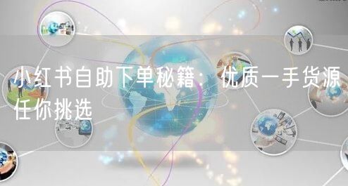 小红书自助下单秘籍：优质一手货源任你挑选