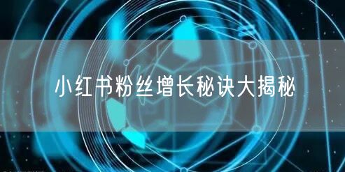 小红书粉丝增长秘诀大揭秘