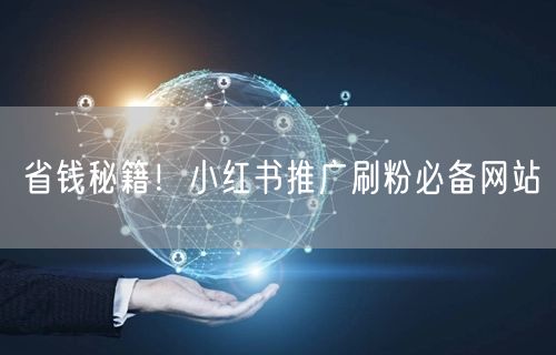 省钱秘籍！小红书推广刷粉必备网站