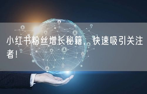 小红书粉丝增长秘籍，快速吸引关注者！
