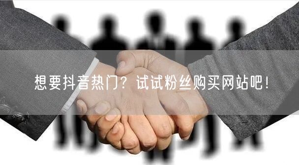 想要抖音热门？试试粉丝购买网站吧！