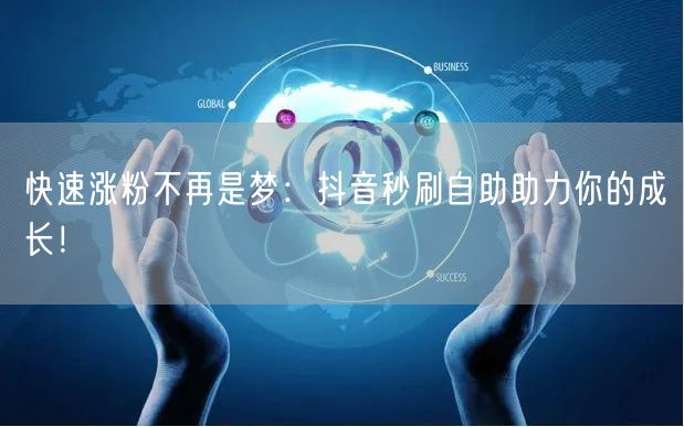 快速涨粉不再是梦：抖音秒刷自助助力你的成长！