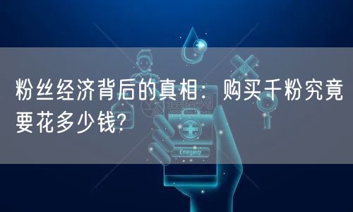 粉丝经济背后的真相：购买千粉究竟要花多少钱?