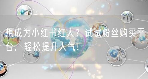 想成为小红书红人？试试粉丝购买平台，轻松提升人气！