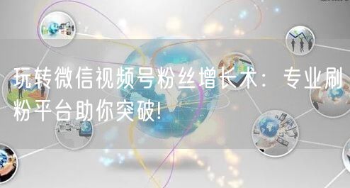 玩转微信视频号粉丝增长术：专业刷粉平台助你突破!