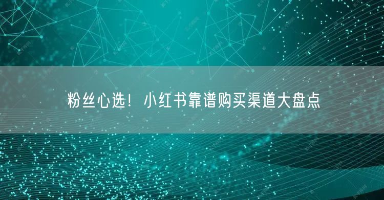 粉丝心选！小红书靠谱购买渠道大盘点