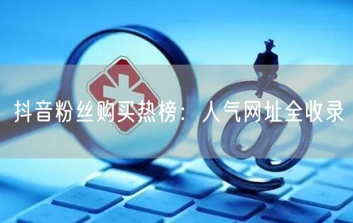 抖音粉丝购买热榜：人气网址全收录
