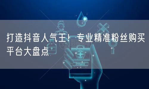 打造抖音人气王！专业精准粉丝购买平台大盘点