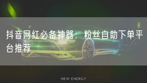 抖音网红必备神器：粉丝自助下单平台推荐