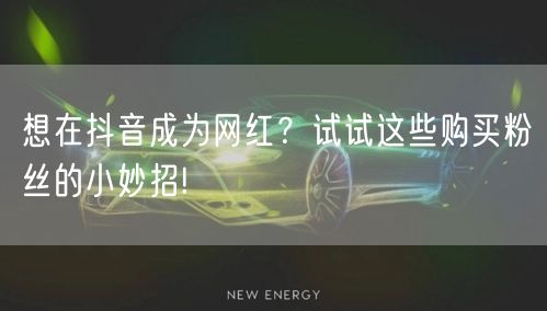 想在抖音成为网红？试试这些购买粉丝的小妙招!