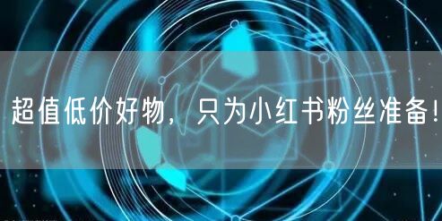 超值低价好物，只为小红书粉丝准备！