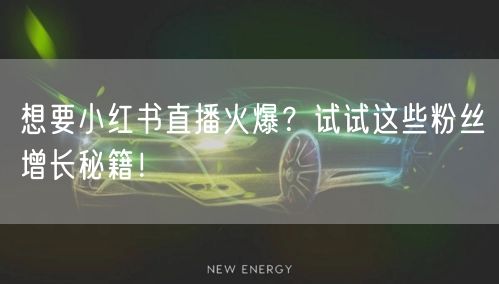 想要小红书直播火爆？试试这些粉丝增长秘籍！