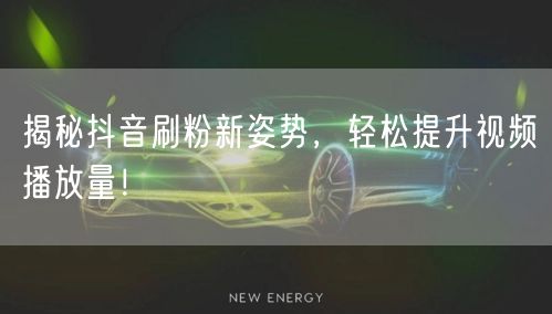 揭秘抖音刷粉新姿势，轻松提升视频播放量！
