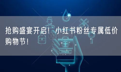 抢购盛宴开启！小红书粉丝专属低价购物节！