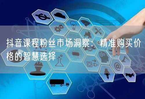 抖音课程粉丝市场洞察：精准购买价格的智慧选择
