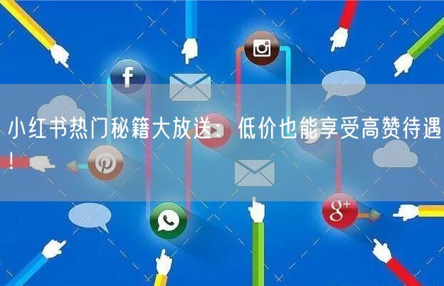 小红书热门秘籍大放送：低价也能享受高赞待遇！
