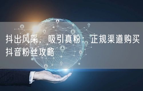 抖出风采，吸引真粉：正规渠道购买抖音粉丝攻略